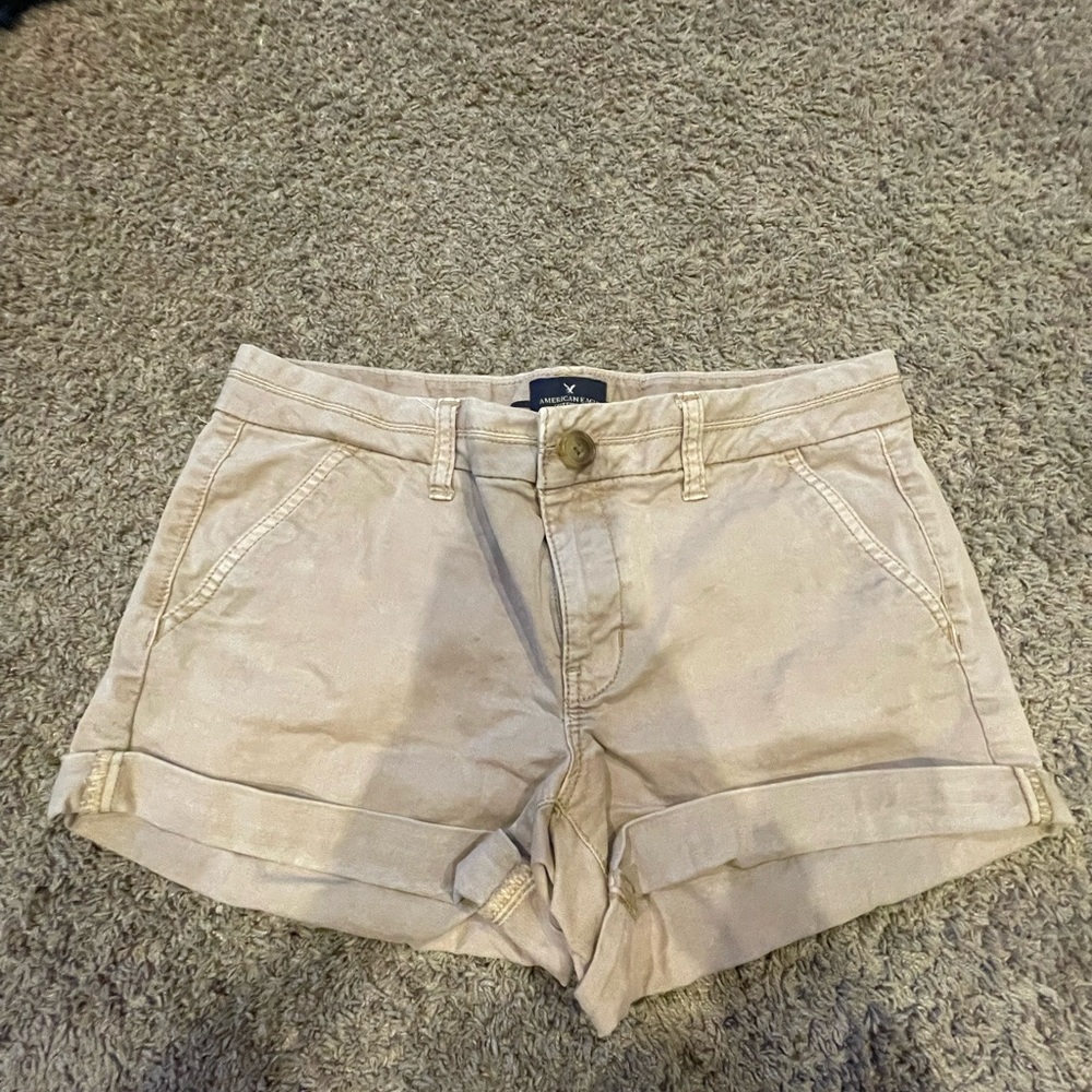 American Eagle Outfitters Beige Cargo Shorts